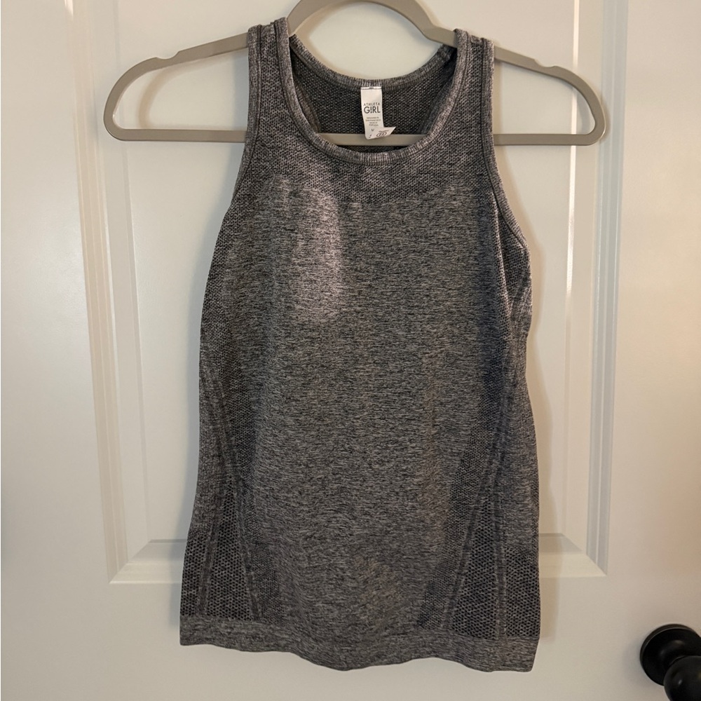 Athleta Girl Grey Racerback Tank Top